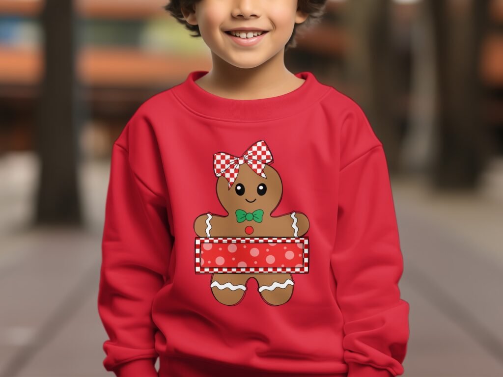Cute Gingerbread Girl T Shirt, Christmas T Shirt, Holiday Shirt, Festive Tee, Gingerbread Woman Shirt, Christmas Gift Idea, Winter T-Shirt
